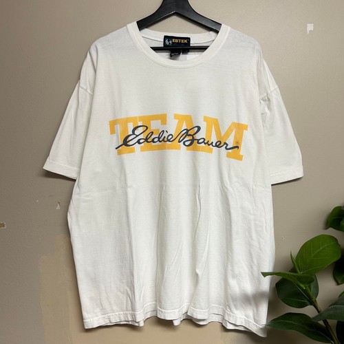 Eddie Bauer, Vintage 90s Eddie Bauer EBTEK Team Graphic Shirt Mens XXL White