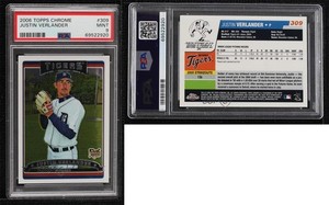2006 Topps Chrome Justin Verlander #309 PSA 9 MINT
