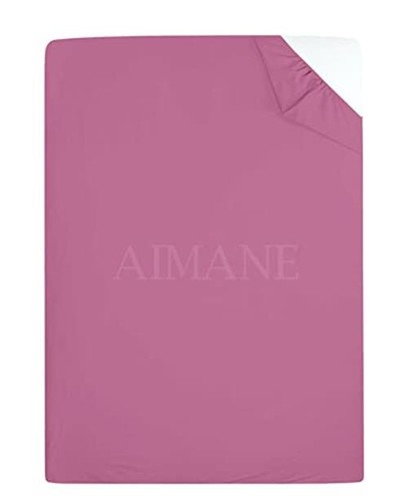 AIMANE® Single Fitted Sheet 90 x 190 CM Non  Assorted colors , sizes 