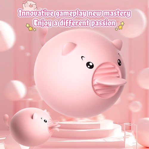 Pink Pig Vibrator Clitoris Licking Tongue G-Spot Stimulation Massager Sex Toys - Picture 24 of 24