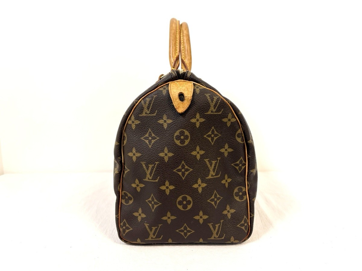 Louis Vuitton Speedy 30 Monogram M41526 Boston Bag Brown Authentic
