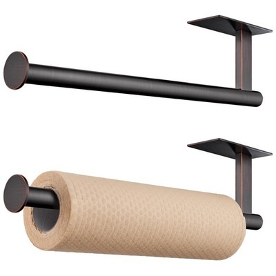 KOKOSIRI Oil Rubbed Bronze Self-Adhesive Paper Towel Holder Under Cabinet Stainl