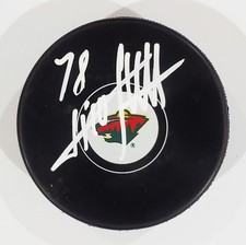 NICO STURM SIGNED MINNESOTA WILD HOCKEY PUCK NHL W/LOA