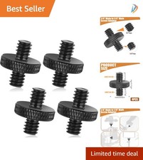 Versatile 1/4" Male to Male Tripod Screws - 4 Pack for Ultimate Camera Stability
