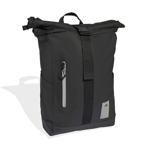adidas all roads backpack black Adidas Hybrid Backpack Roll Unisex Adult O0694 Black/Reflective Silver