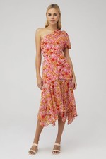 ASTR Santorini Dress Medium Pink Multi Floral Summer Sundress
