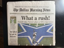 The Dallas Morning News Emmit Smith What A Rush Breaks Walter Peyton Record