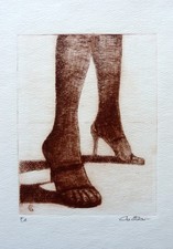 GEORGES-MARIE CHATELAIN MOLETS ET TALONS HAUTS GRAVURE EA SIGNEE 1990-2000 (300)