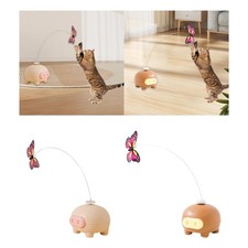 Butterfly Kitten Toy Automatic Electric Rotating Cat Toy Long Wand Rotatable