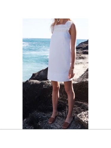 Madewell White Sundream Fringe Boho Mini Dress Size 4 $138