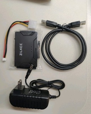 ZILKEE SATA/IDE to USB 3.0 Hard Drive Adapter for 2.5 /3.5  w/ 12V Power Supply
