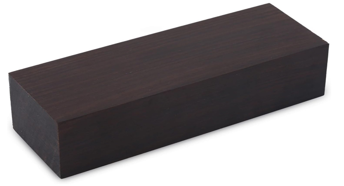 Brazilian Ebony Wood Blank 12x4x2.5 Black Lumber DIY for Instruments Tools