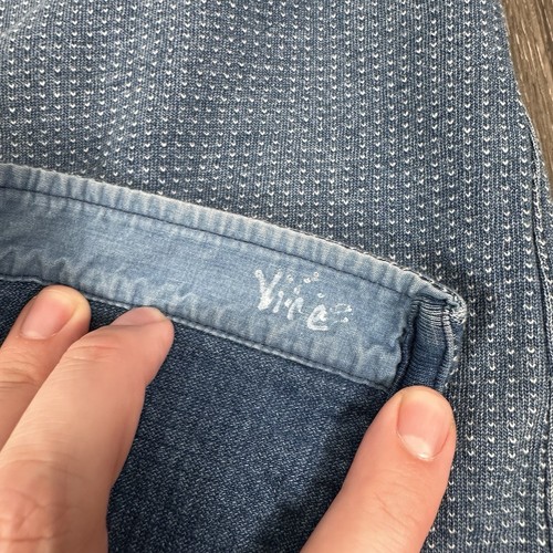 Faherty Maglia Dobby Maglia Lavoro Uomo Media Tinta Indaco 18 Anni Lavaggio Blu Pesante - Foto 11 di 18