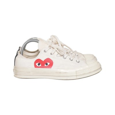 Comme des Garçons PLAY x Converse, Canvas Sneaker, Größe: 40, Weiß #vjX
