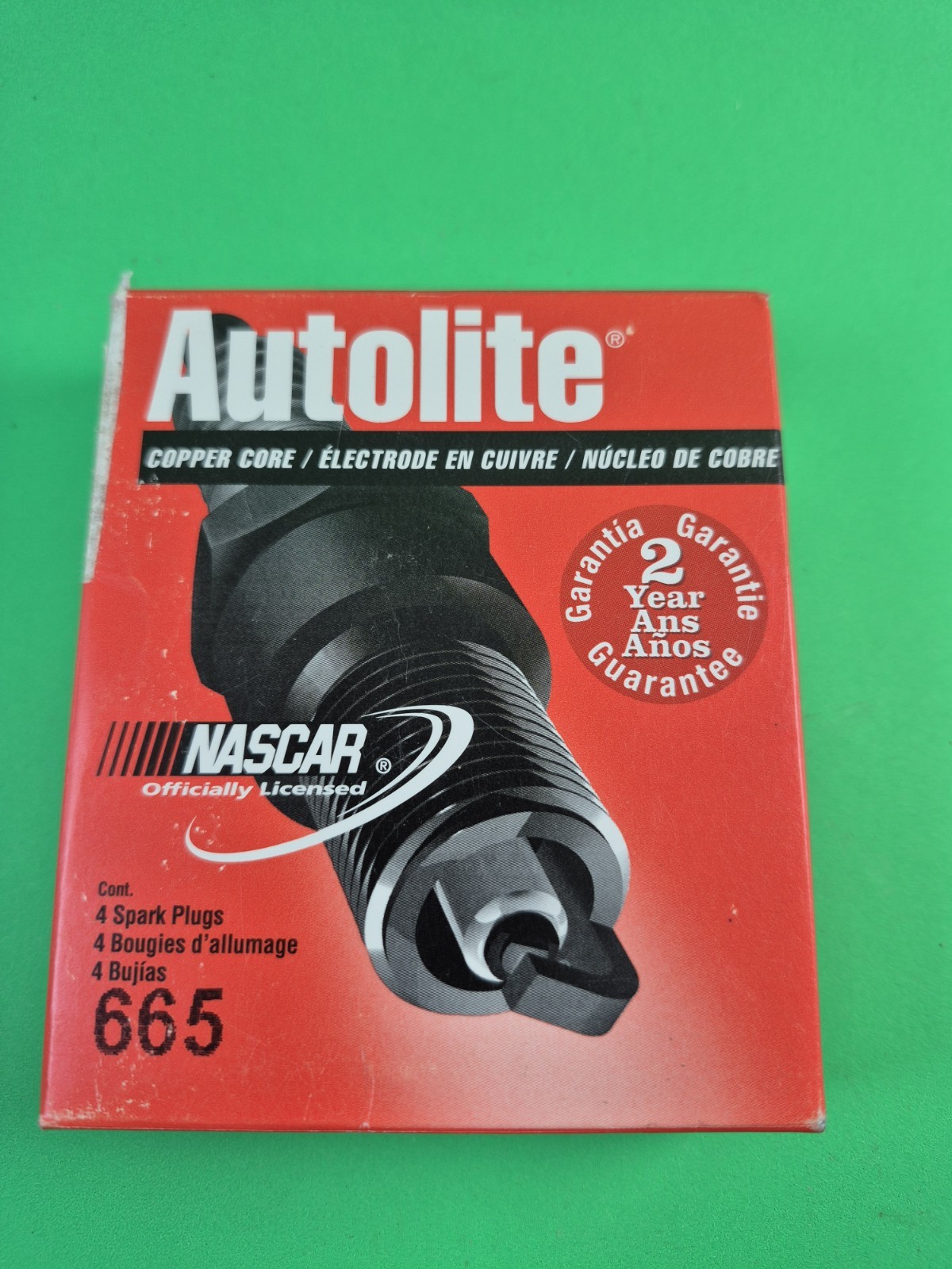 NEW Autolite 665 Copper Core Spark Plugs - 6 Pack Nascar Licensed New Open Box..