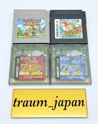 Lot 4 Legend of Zelda Oracle of Ages & Oracle of Seasons Set Gameboy GB Japan...