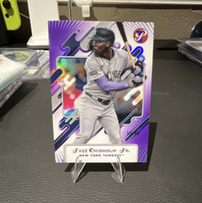 Topps 2023 Pristine Jazz Chisholm Jr. Purple Pulsar Refractor /99 Yankees #199
