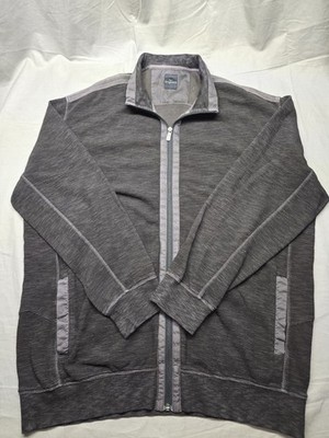Engbers Germany Men s Zip-Neck Sweater Size XL Charcoal Marl Ribbed Knit Vintage