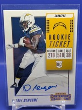 Detrez Newsome Rookie Ticket Auto 2018 Panini Contenders Chargers RC #337
