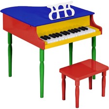 Best Choice Products Kids Mini Wooden Grand Piano Lid Bench Music Rack Song Book