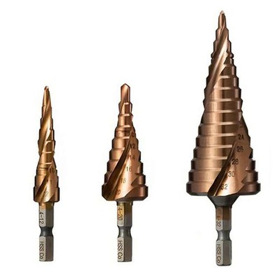 1pcs M35 Cobalt Step Drill Bit,4mm~12mm/20mm/32mm,HSS-Co Drill Bit,Cone Metal Ho