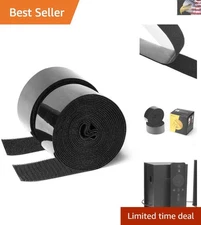 Industrial Strength 2 Inch Black Hook and Loop Tape for All Your Home Projects