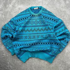 Vintage Demetre Virgin Wool Sweater Size Medium 90s Ski Retro Gorpcore Flaw 
