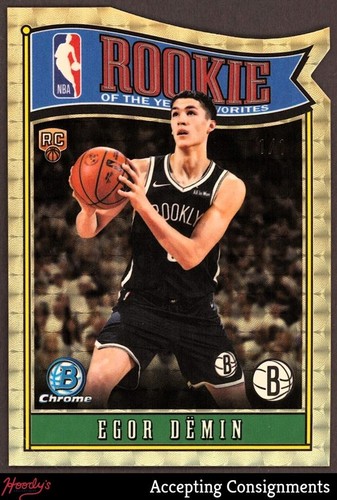 2025-26 Bowman Chrome Rookie of Year Favorites Superfractor Egor Demin RC 1/1