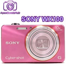 SONY Cyber Shot DSC-WX100 Digital Camera 18.2MP 10x Optical Zoom Built-in Flash