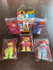 2004 TY 25TH Anniversary Teenie Beanie Babies McDonalds Happy Meal Toys 5  Box