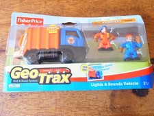 2007 Fisher Price GeoTrax Rail & Road System Dumpster Hugh & Vern: NOS Orig Box