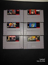 6-Game Vintage Super Nintendo (SNES) Lot - Super Mario World, Street Fighter II