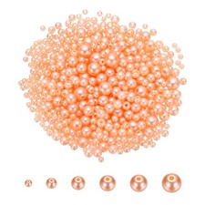 3-8mm Colored Pearls, 450Pcs Pearl Beads for DIY Craft with Holes, Champagne
