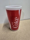 1 Vintage Coke, Coca-Cola Red & White Milk Glass, Five Inch Cup