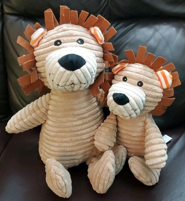 Giftable World 15'' or 9'' Lion Dog Toy w/ Squeaker & Crinkle Ears, Brown New