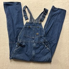 VTG Oshkosh BGosh Sanforized Union Blue Mens 34x32 Made in USA Overall Bibs