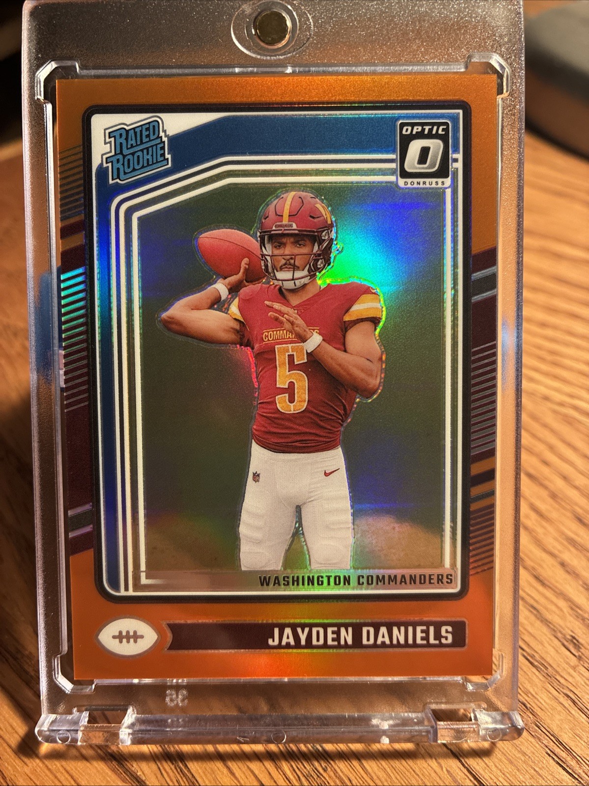2024 Panini Donruss Optic - Rated Rookie Jayden Daniels Orange Prizm /249 (RC)