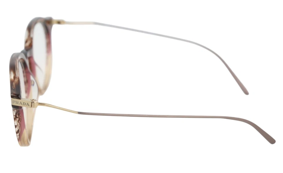 Gafas para hombre Prada 0PR06YV patrón marrón ovaladas lentes de demostración logotipo PVP 431 Foto 4 de 4