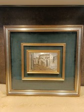 Serigrafia su lastra Argento 925 RIPRODUZIONE DELL' OPERA "IL VICOLETTO"