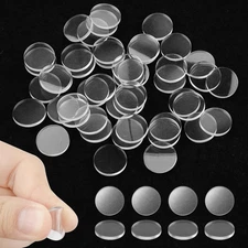 50 PCS Glass Table Top Anti Slip Pads Clear Rubber Bumpers Round Silicone Pads