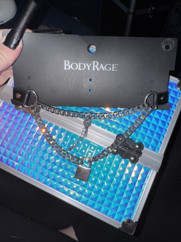 NWT Spencers Body Rage Layered Charm Choker Lock Key Silver Tone ...