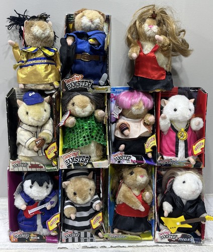 Gemmy Vintage 2001 Battery Operated Dancing Hamsters Lot Of 11 6” Hamsters Read