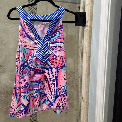 Lilly Pulitzer Size M Multicolored Satin Flounce Hem 27631 | eBay