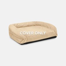 Tough Rip-Stop Rectangle Bolster Dog Bed - Cover Only X-Large Black New