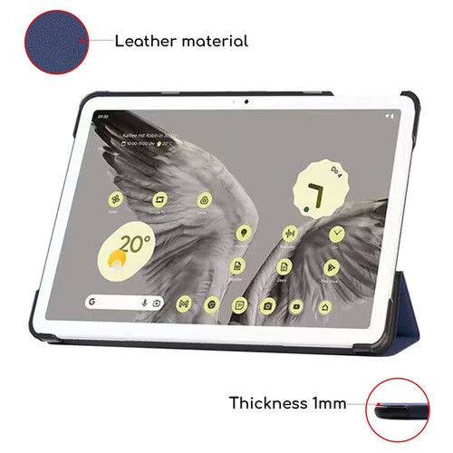 Housse Google Pixel Tablet Coque Etui veille auto + VERRE Trempé, Bleu Foncé - Photo 3 sur 5