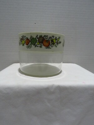 VTG PYREX SMALL STACK CANISTER SPICE OF LIFE DESIGN 4''