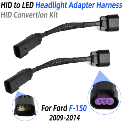 HID to LED Headlight Adapter Harness For 2009-2014 Ford F-150 HID Convertion Kit