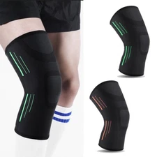 1Pcs Sports Compression Knee Support Brace Patella Protector Silicone Leg Pads