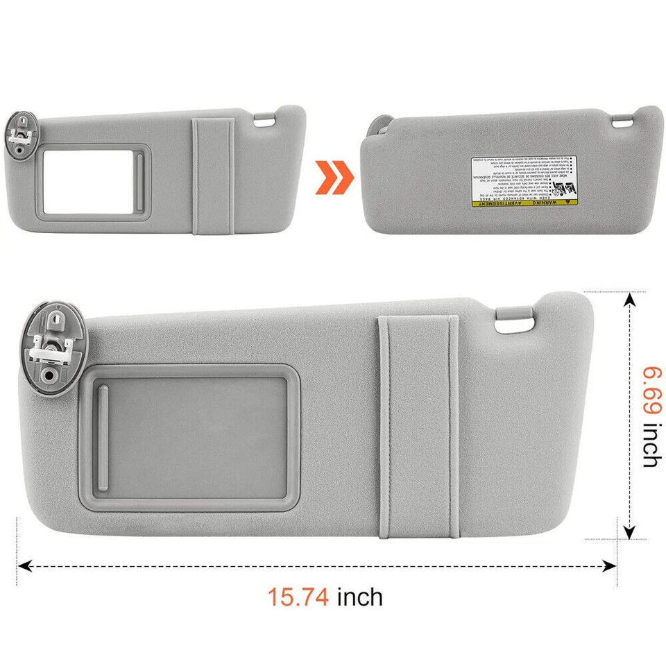 Left Driver Side Sun Visor W/ Sunroof 74320-0T022-B1 For 2009-2016 Toyota Venza Foto 4 de 4