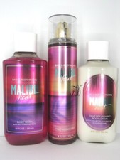 BATH BODY WORKS MALIBU HEAT BODY MIST BODY WASH BODY LOTION SET